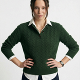 Arden Button-Up Cashmere Sweater
