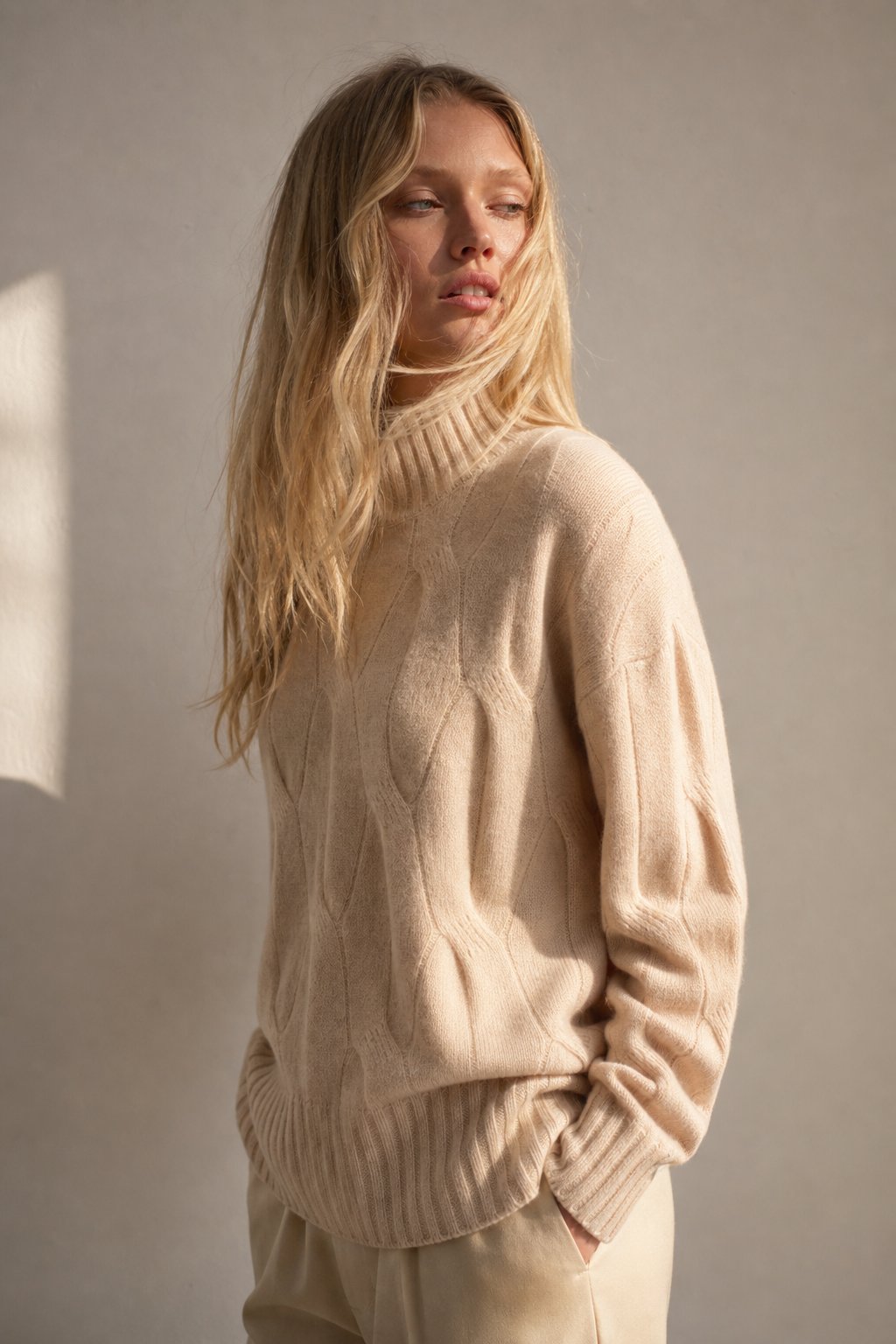 Diana 100% Cashmere Sweater — Beige, banana_republic product shot
