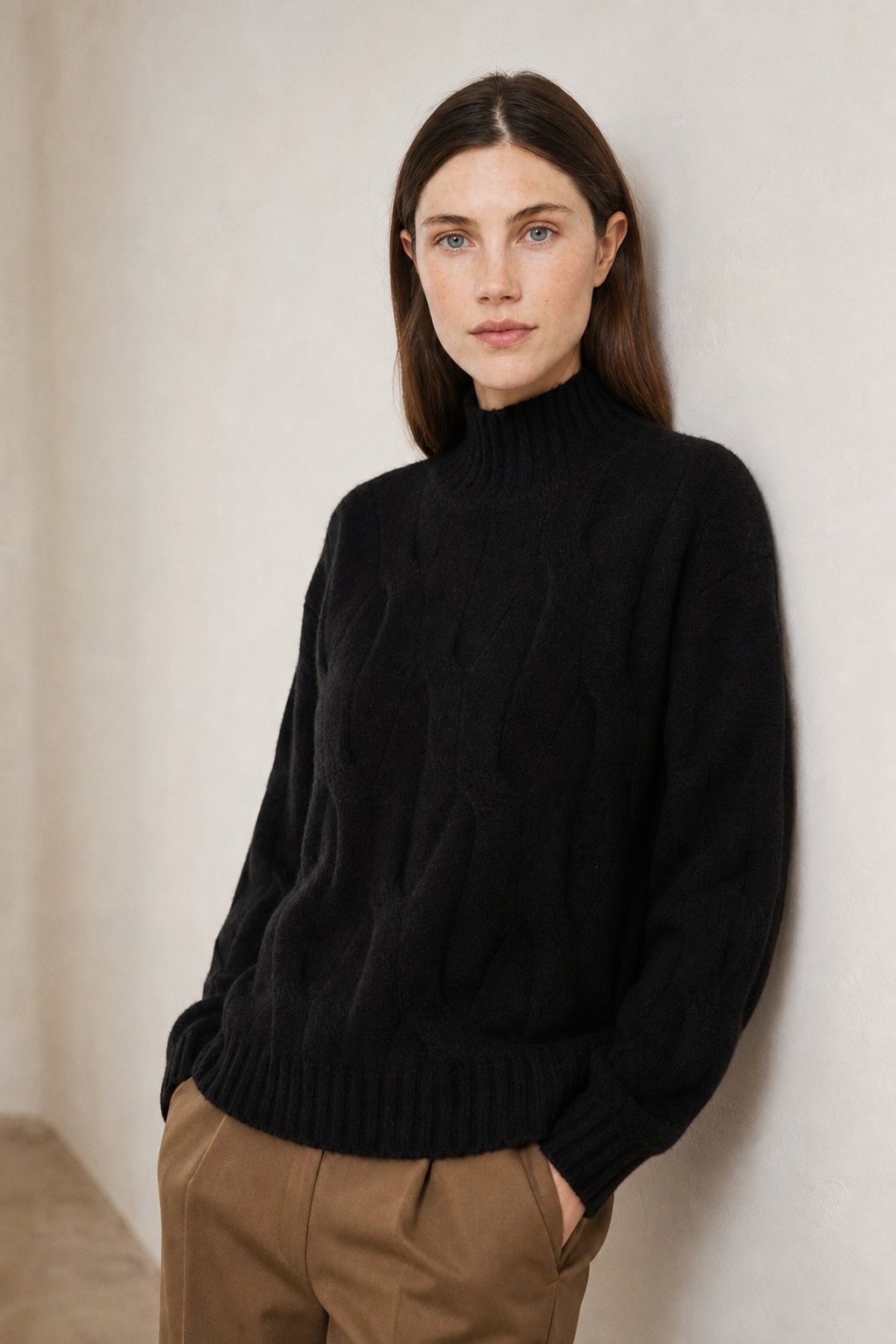 Diana 100% Cashmere Sweater — Black, banana_republic product shot