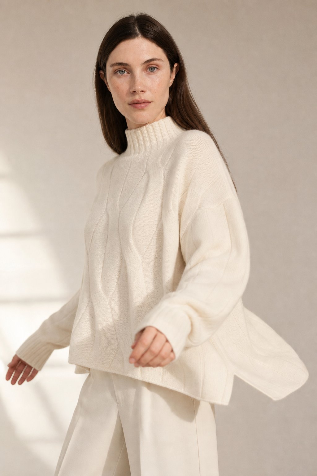 Diana 100% Cashmere Sweater — White, banana_republic product shot