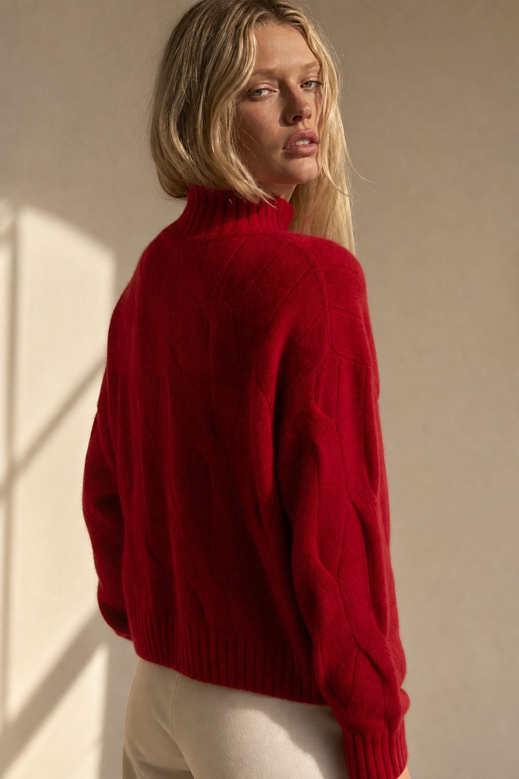 Diana 100% Cashmere Sweater — Red, banana_republic product shot
