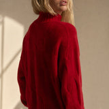 Diana 100% Cashmere Sweater — Red, banana_republic product shot