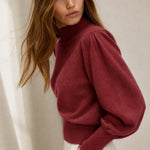 Diana Merino Pullover — Maroon, studio product shot