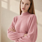 Diana Merino Pullover — Pink, studio product shot