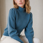 Diana Merino Pullover — Blue, studio product shot