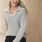 Dresden Mink Wool Sweater — Gray, banana_republic product shot