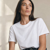 Elise Everyday 100% Cotton Tee — White, banana_republic product shot