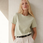 Elise Everyday 100% Cotton Tee — Lime, banana_republic product shot