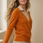 Elizabeth Avenue Merino Wool Sweater — Fire Orange, banana_republic product shot