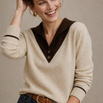 Elizabeth Avenue Merino Wool Sweater — Beige, banana_republic product shot