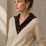 Elizabeth Avenue Merino Wool Sweater — Beige, banana_republic product shot