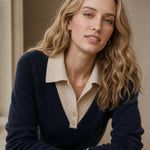 Elizabeth Avenue Merino Wool Sweater — Navy, banana_republic product shot