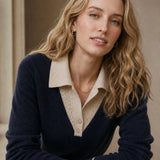 Elizabeth Avenue Merino Wool Sweater — Navy, banana_republic product shot