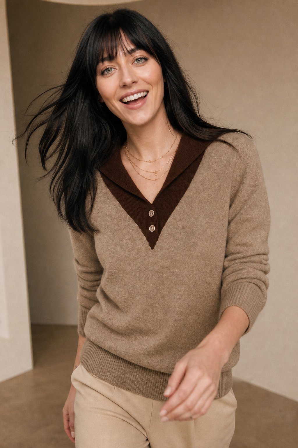 Elizabeth Avenue Merino Wool Sweater — Camel, banana_republic product shot
