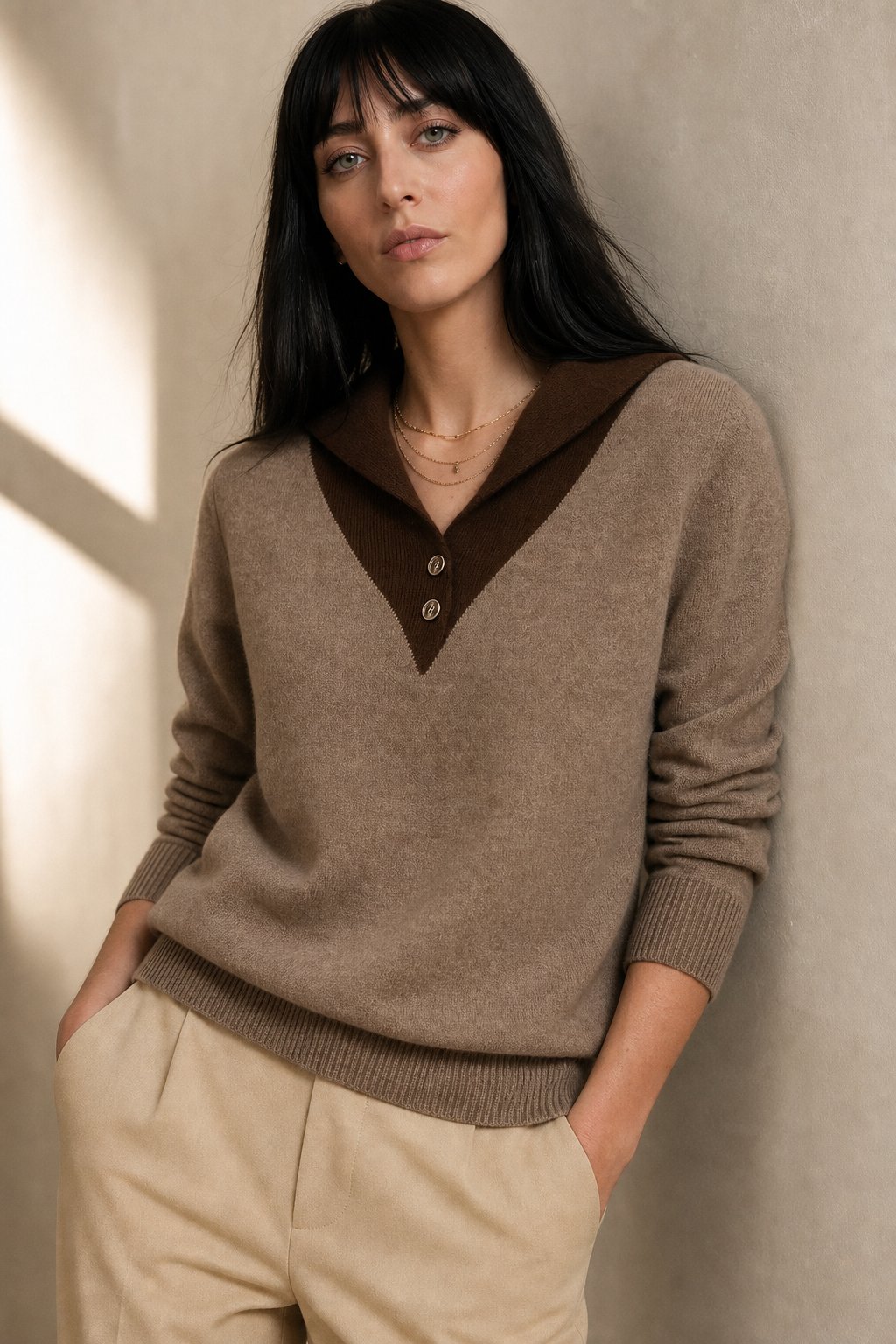 Elizabeth Avenue Merino Wool Sweater — Camel, banana_republic product shot