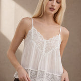 Ellery Lace Breeze Cami — White, banana_republic product shot