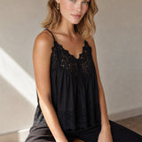 Ellery Lace Breeze Cami — Black, banana_republic product shot