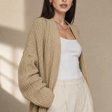 Elowen Soft Knit Cardi — Khaki, banana_republic product shot