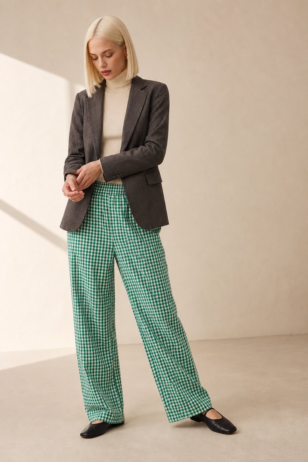 Evangeline Lynn Lounge Pants — Green, banana_republic product shot
