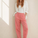 Evangeline Lynn Lounge Pants — Red, banana_republic product shot