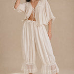 Eve Lace Lantern Pants — White, banana_republic product shot