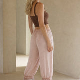 Eve Lace Lantern Pants — Pink, banana_republic product shot