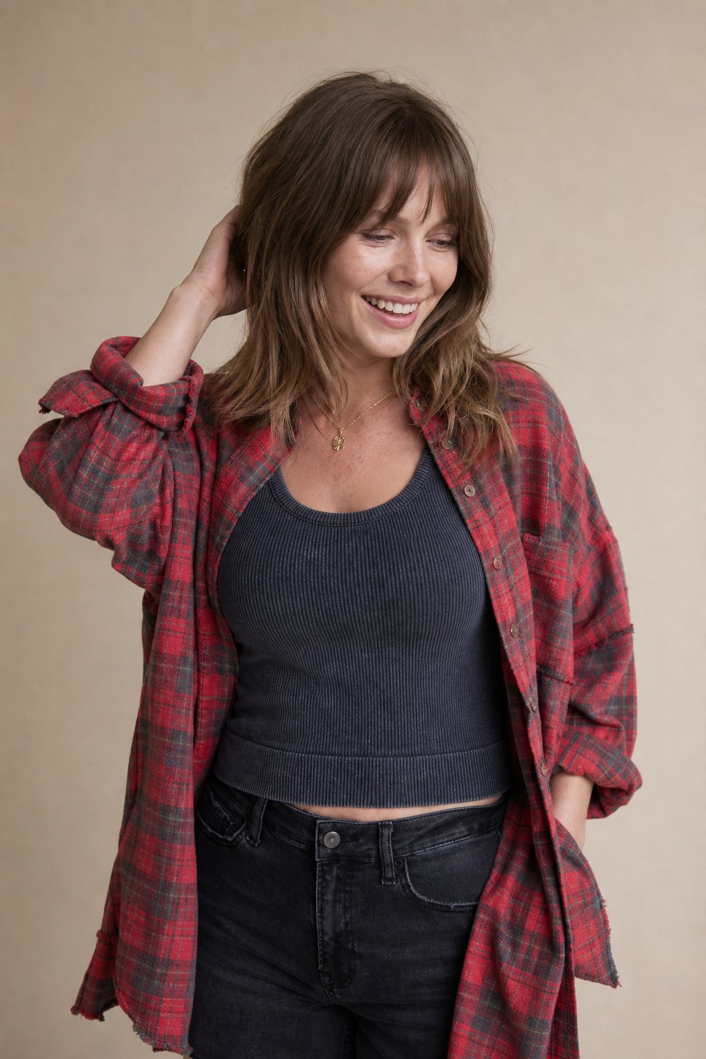 Evergreen Valley Plaid Flannel — Maroon, banana_republic product shot