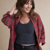 Evergreen Valley Plaid Flannel — Maroon, banana_republic product shot