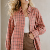 Evergreen Valley Plaid Flannel — Pink, banana_republic product shot