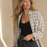 Evergreen Valley Plaid Flannel — White, banana_republic product shot