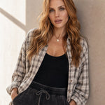Evergreen Valley Plaid Flannel — White, banana_republic product shot