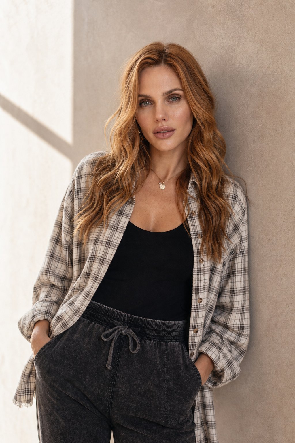 Evergreen Valley Plaid Flannel — White, banana_republic product shot