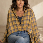 Evergreen Valley Plaid Flannel — Yellow, banana_republic product shot