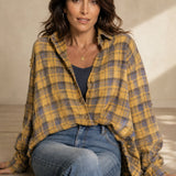 Evergreen Valley Plaid Flannel — Yellow, banana_republic product shot