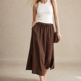 Everly 100% Linen Skirt — Coffee, banana_republic product shot