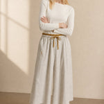 Everly 100% Linen Skirt — White, banana_republic product shot