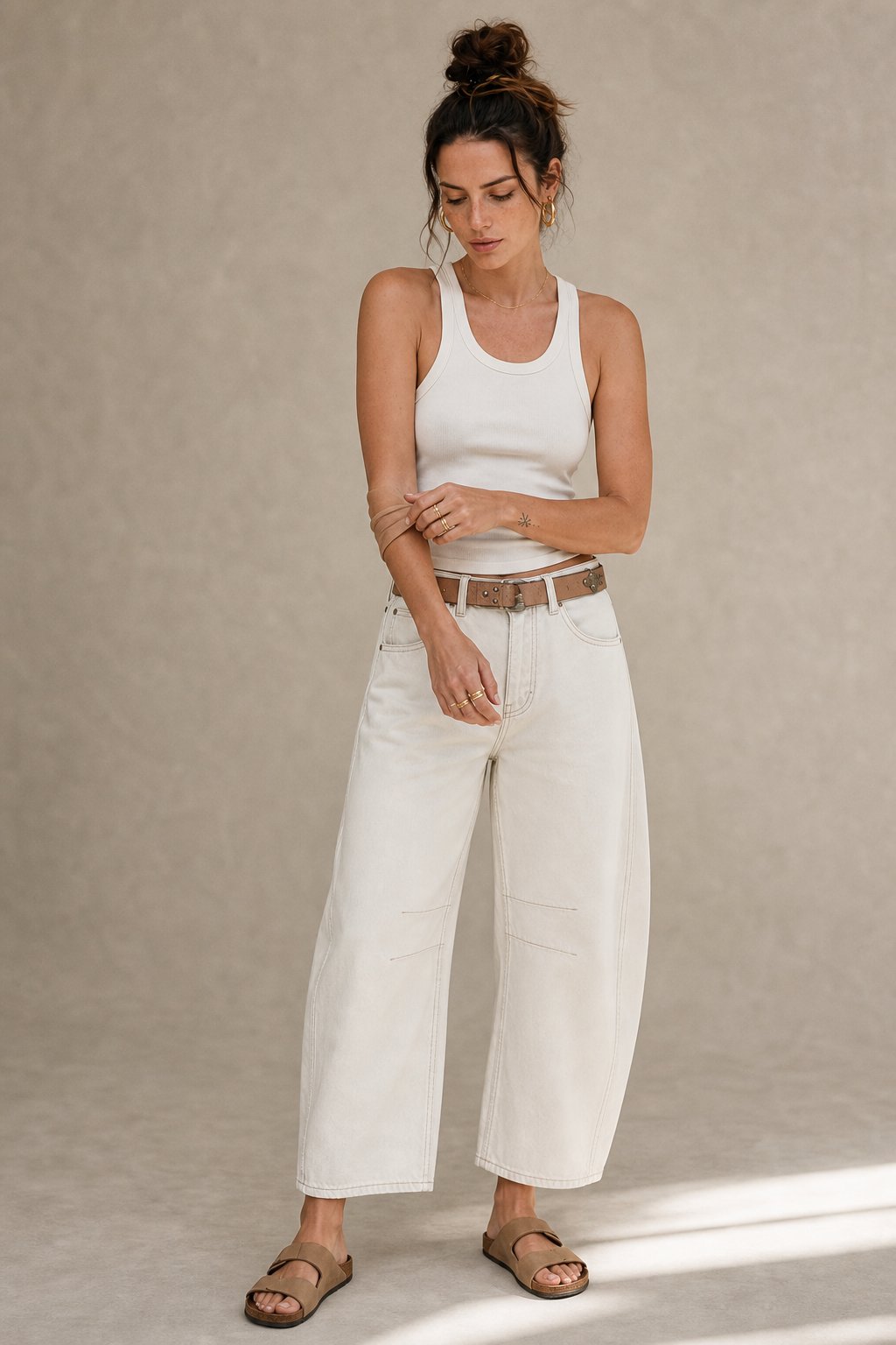 Everly Barrel-Leg Denims, banana_republic product shot