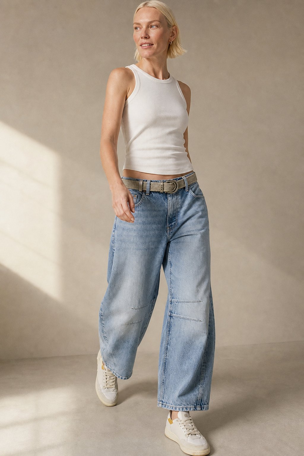 Everly Barrel-Leg Denims, banana_republic product shot