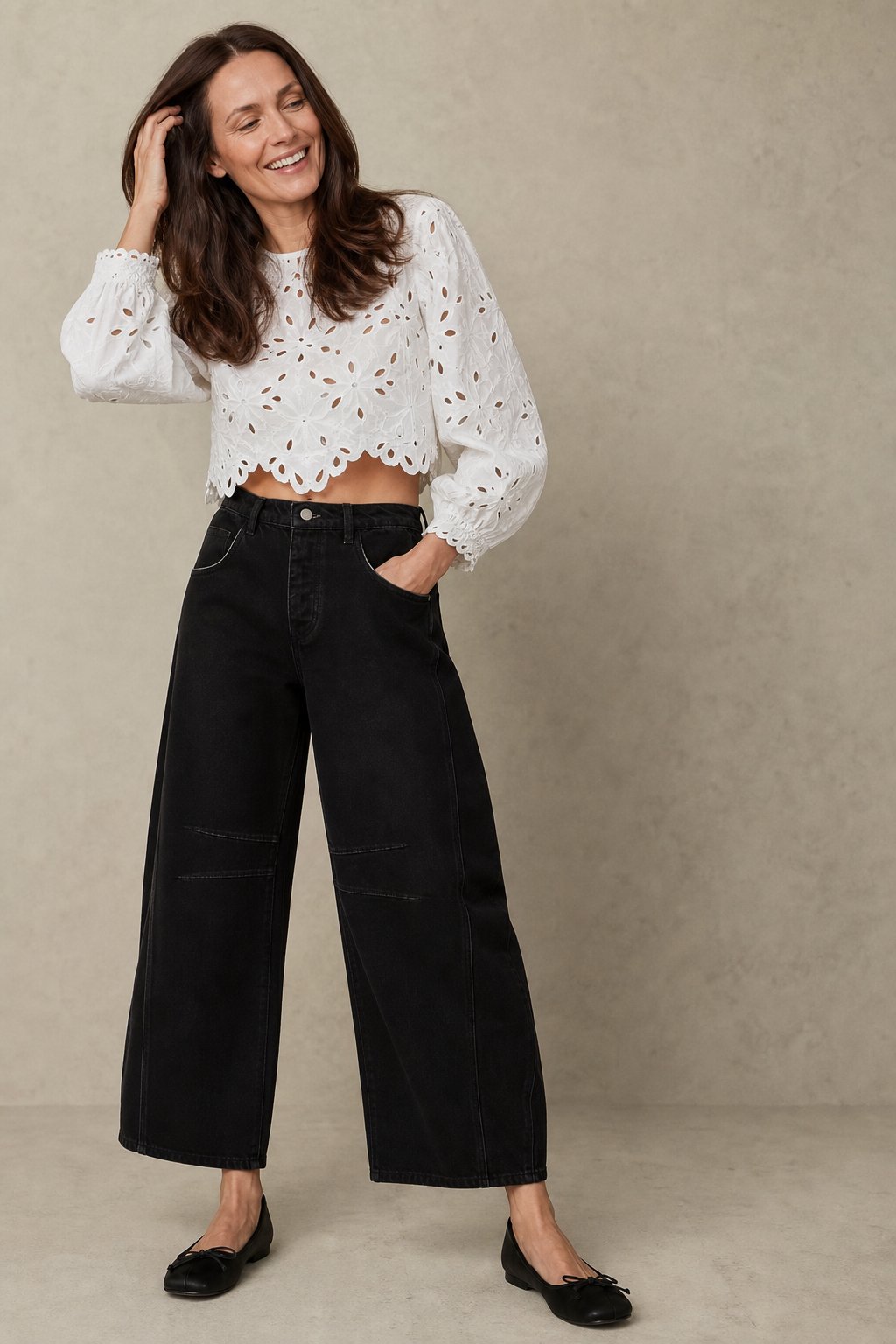 Everly Barrel-Leg Denims, banana_republic product shot