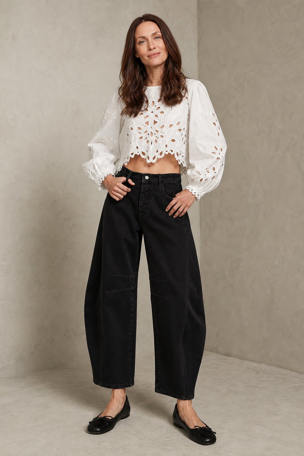 Everly Barrel-Leg Denims, banana_republic product shot