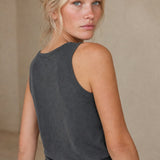 Everyday Cotton Tank Top — Gray, banana_republic product shot