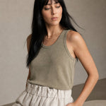 Everyday Cotton Tank Top — Lime, banana_republic product shot