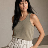 Everyday Cotton Tank Top — Lime, banana_republic product shot