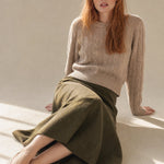 Executive Wool Skirt — Olive, banana_republic product shot