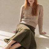 Executive Wool Skirt — Olive, banana_republic product shot