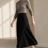 Executive Wool Skirt — Black, banana_republic product shot