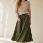 Executive Wool Skirt — Olive, banana_republic product shot