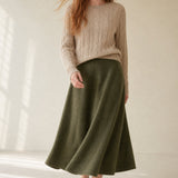 Executive Wool Skirt — Olive, banana_republic product shot