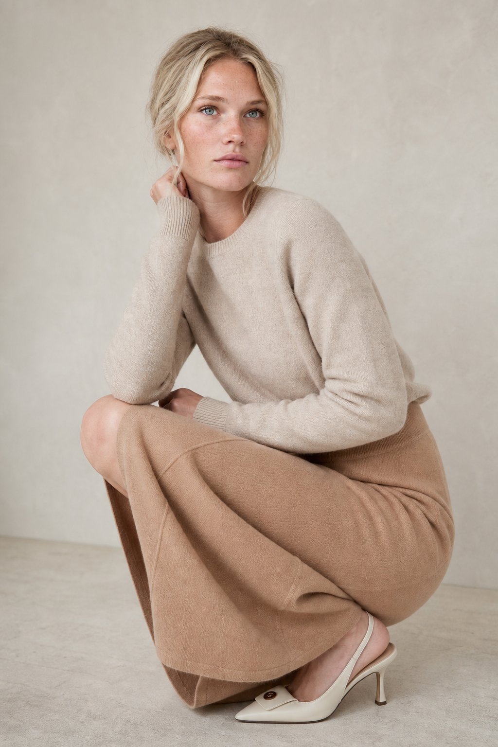 Executive Wool Skirt — Khaki, banana_republic product shot