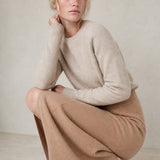 Executive Wool Skirt — Khaki, banana_republic product shot